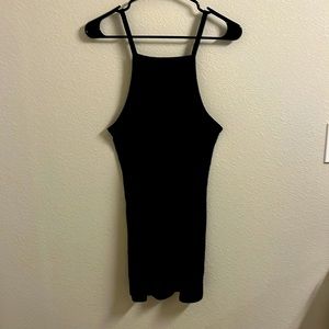 Project basic black ribbed dress